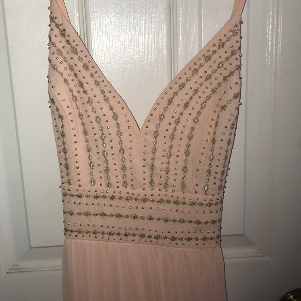 Peach prom dress